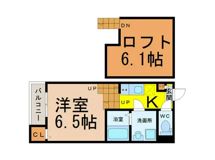 VILLA STORIA(1K/1階)の間取り写真