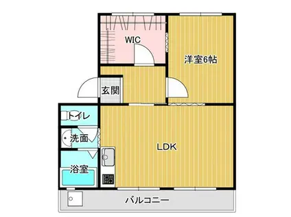 名谷2団地13号棟(1LDK/1階)の間取り写真