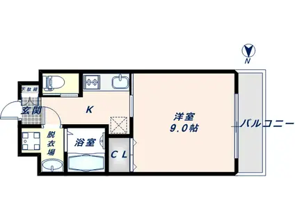 フォレストグレイス高井田1(1K/11階)の間取り写真