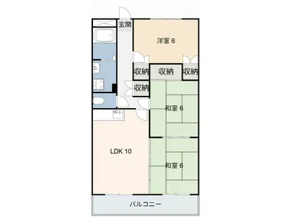 OASIS徳次(3LDK/2階)の間取り写真