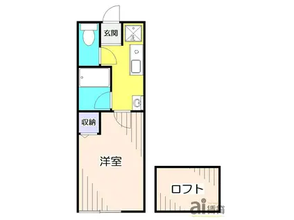 コーラルコート清瀬壱番館(1K/2階)の間取り写真