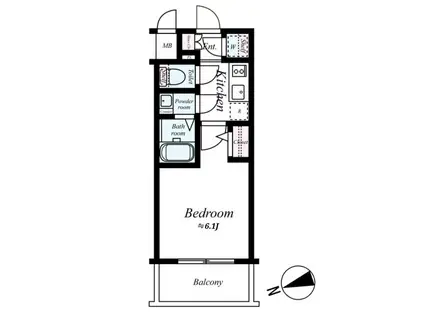 エスリード大阪シティノース(1K/5階)の間取り写真