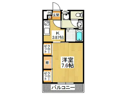 リブリ・ラフロイグ(1K/1階)の間取り写真