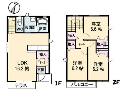 ESPOIR(3LDK/1階)の間取り写真
