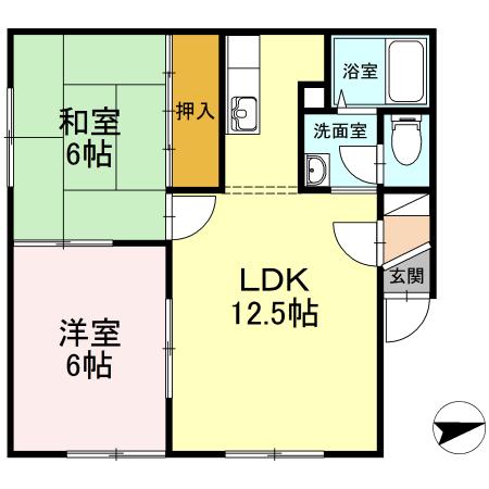 リンデン27(2LDK/1階)の間取り写真