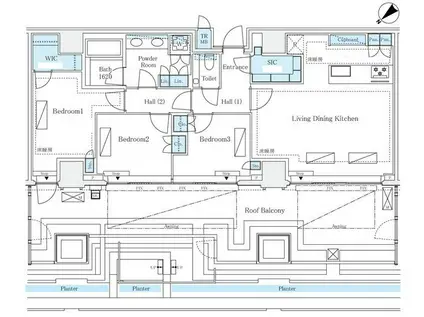 三田ガーデンヒルズ ウエストヒル(3LDK/7階)の間取り写真