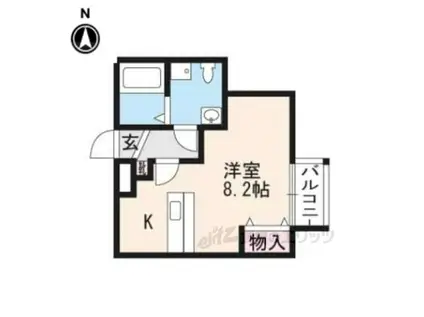 INCUBATE(ワンルーム/1階)の間取り写真