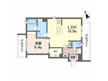 セントラル山田(1LDK/3階)の間取り写真