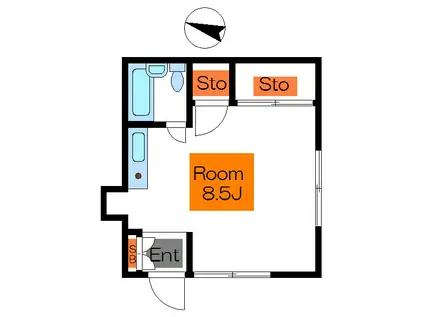 ハイツ栗原(ワンルーム/1階)の間取り写真
