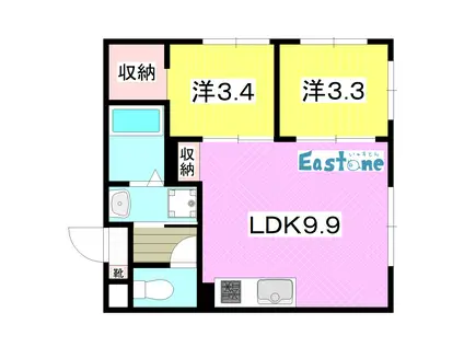 8COAT(2LDK/3階)の間取り写真