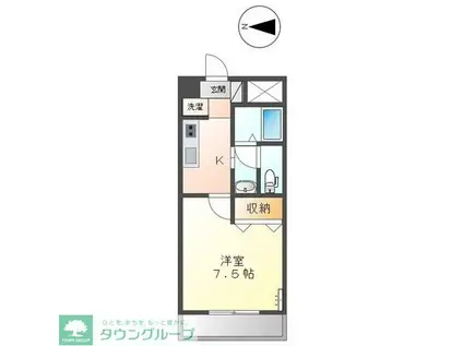 ティンカー・ベル(1K/1階)の間取り写真