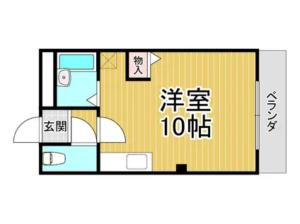 エスポワール田代(ワンルーム/1階)の間取り写真