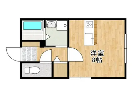 アトラスコーポ(ワンルーム/1階)の間取り写真