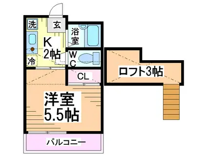 フェスタヒトミ(1K/1階)の間取り写真