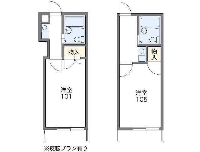 レオパレスハーモニーハイツ川崎(1K/1階)の間取り写真