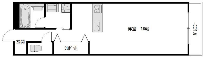 メゾン・ドゥ・クール(ワンルーム/3階)の間取り写真