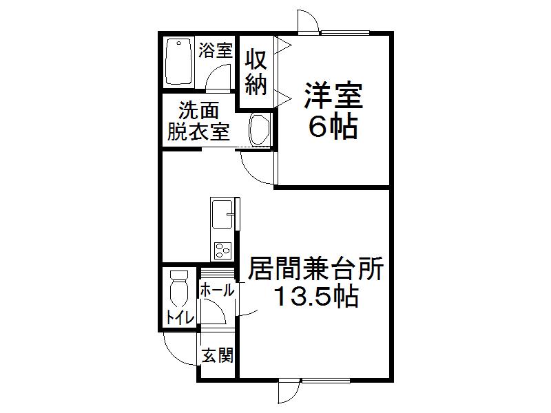 プレシャスハウス(1LDK/2階)の間取り写真