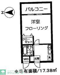 フレンド清水(1K/4階)の間取り写真