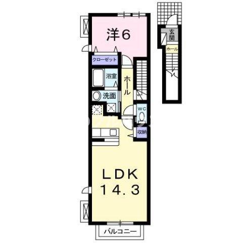 MS APARTMENT(1LDK/2階)の間取り写真