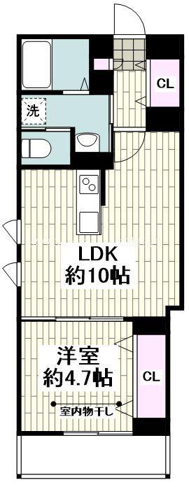 エクラス大森(1LDK/1階)の間取り写真
