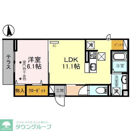 LA MEILLEURE(1LDK/1階)の間取り写真