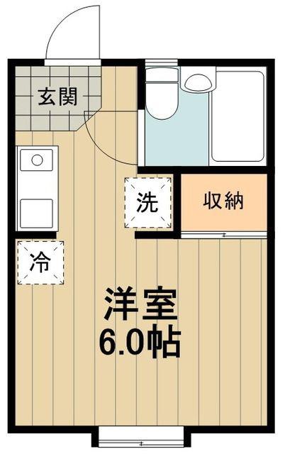 ハイツリベルテ(1K/1階)の間取り写真