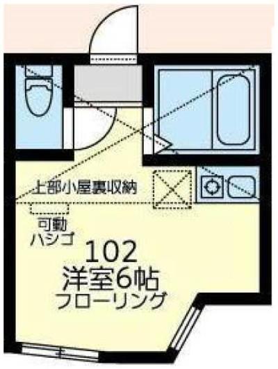 ユナイト保土ヶ谷ペレストロイカ(ワンルーム/1階)の間取り写真