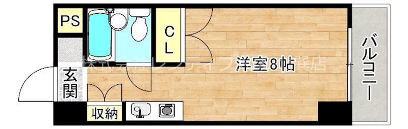 ライオンズマンション今里第3壱番館(ワンルーム/14階)の間取り写真