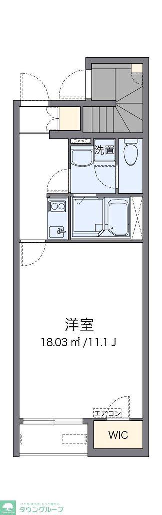 クレイノプルメリア23(1K/1階)の間取り写真