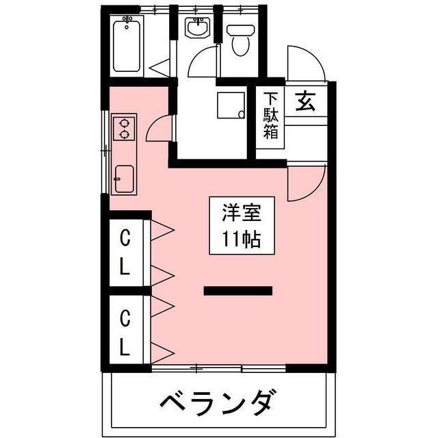メゾンラピス(ワンルーム/2階)の間取り写真