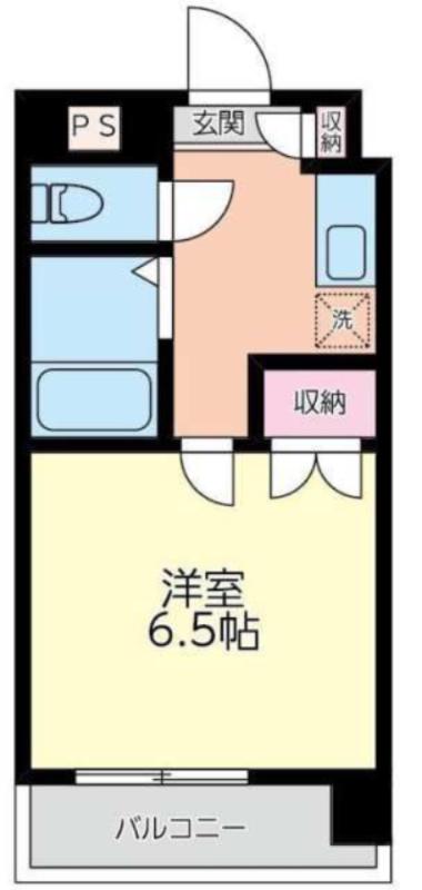 カーザフィオーレ(1K/3階)の間取り写真