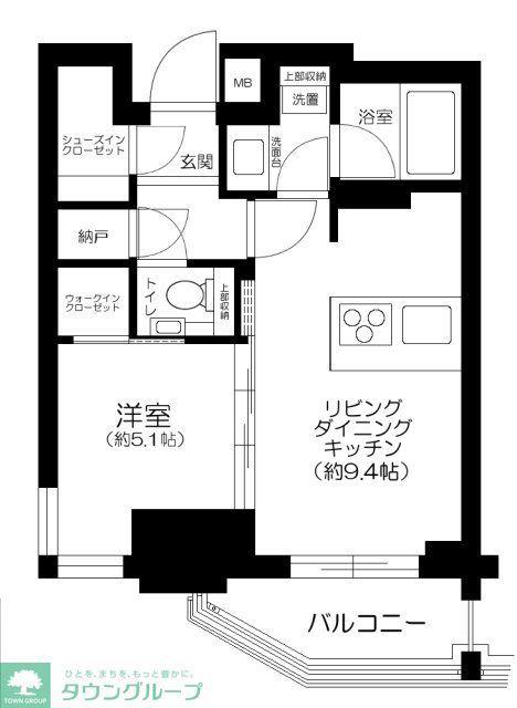 シェフルール鶴見STATION ONE(1LDK/6階)の間取り写真
