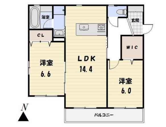GRAND MAISON MYRICA(2LDK/3階)の間取り写真