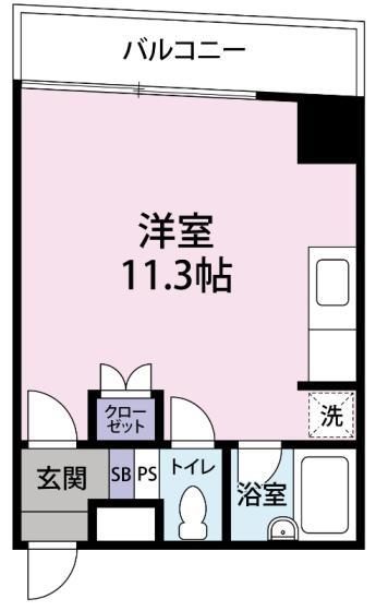 エトワール315(ワンルーム/3階)の間取り写真