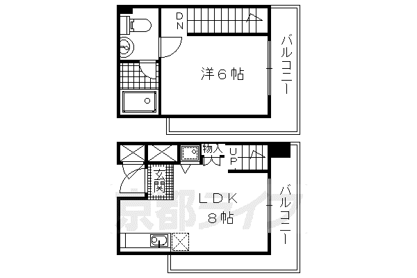 フレシールTHH(1LDK/4階)の間取り写真