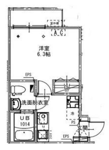KEIAI RESIDENCE せんげん台VII(1K/2階)の間取り写真