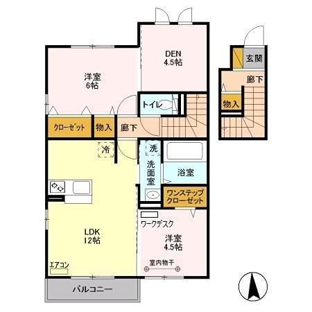 セタンドール緑町(2SLDK/2階)の間取り写真