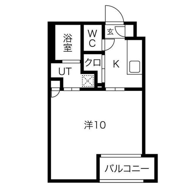 SPACE CUBE HONJIN(1K/2階)の間取り写真