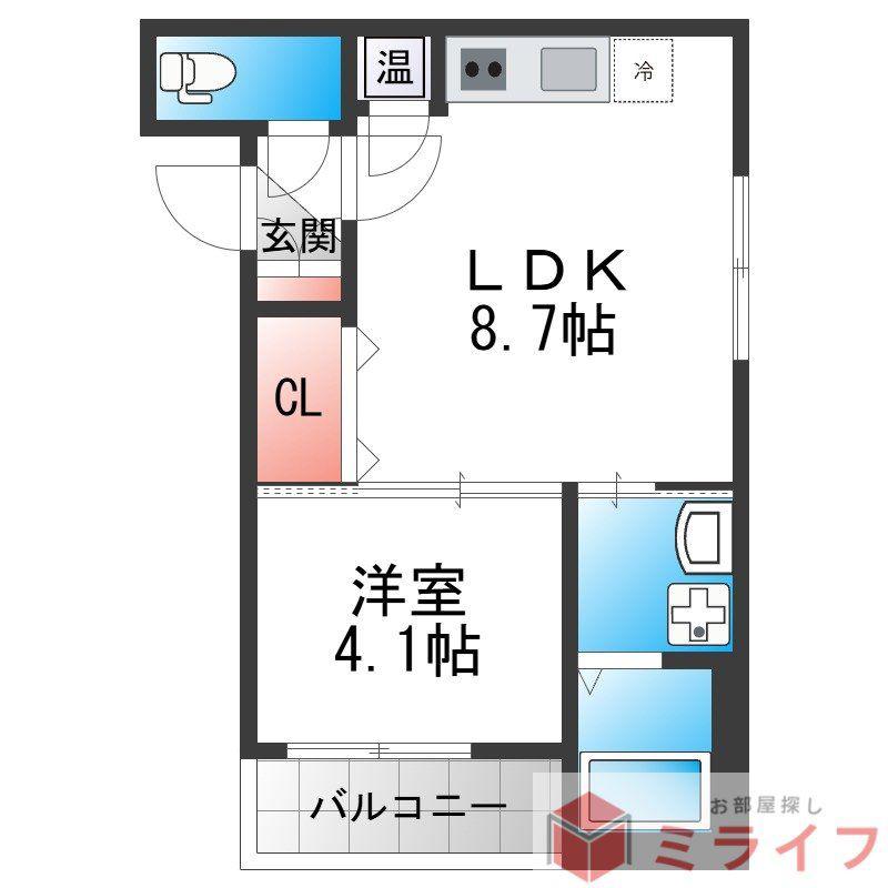 CASA ADVANCE III(1LDK/2階)の間取り写真