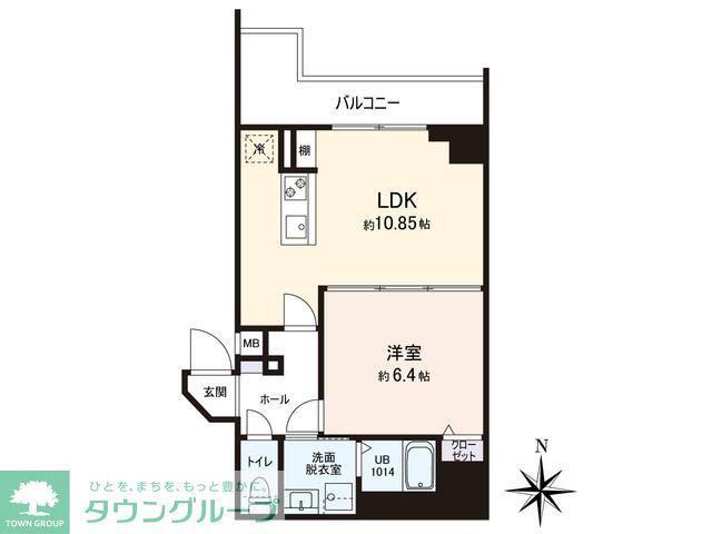 VISTA豊島(1LDK/4階)の間取り写真