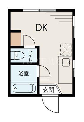 西千葉ハイリビング参番館(1K/1階)の間取り写真