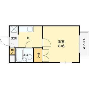 シャンボール田代(1K/1階)の間取り写真