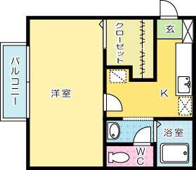 36PARKHEIGHTS(1K/1階)の間取り写真