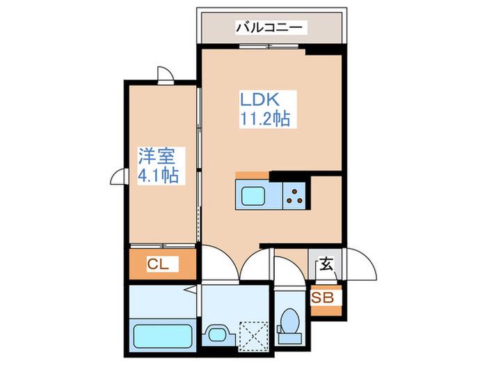 D-ROOM荒井1丁目(1LDK/3階)の間取り写真