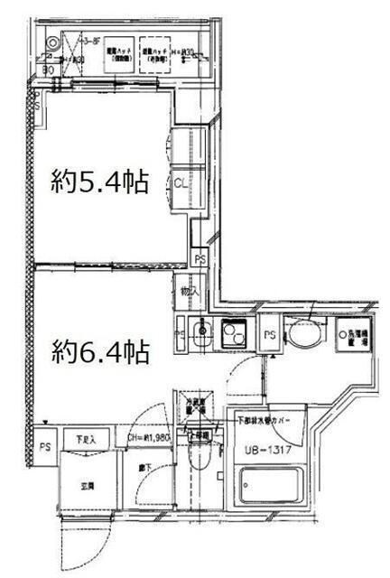 S-FORT中板橋(1DK/5階)の間取り写真