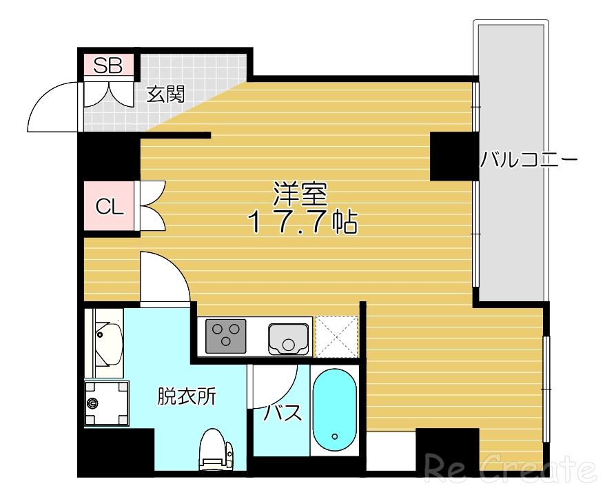 ラジエーションコート(1LDK/2階)の間取り写真