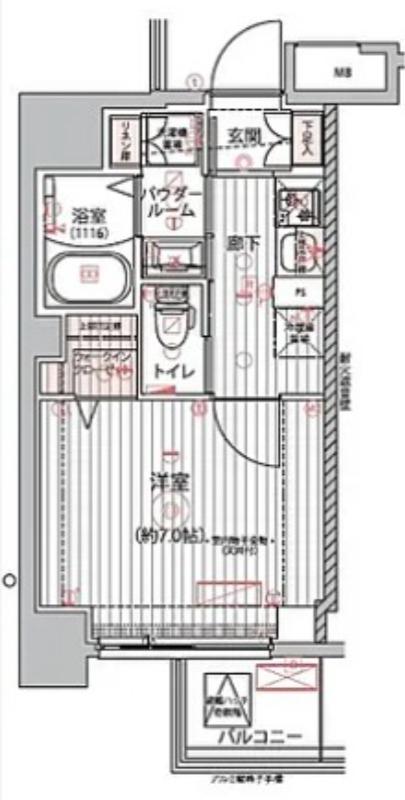 ARCOBALENO TOGOSHIGINZA(1K/3階)の間取り写真
