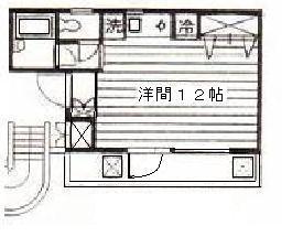 池之端レジデンス(ワンルーム/2階)の間取り写真