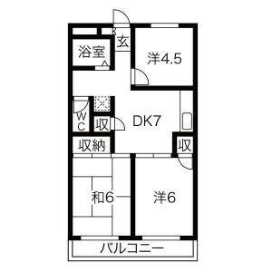 メゾン ヴィーナス(3DK/1階)の間取り写真