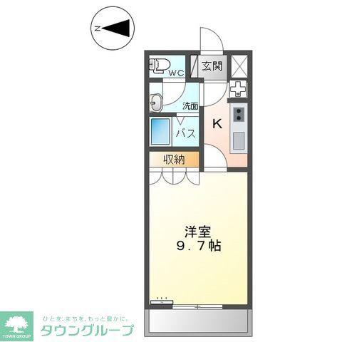 プチモント(1K/2階)の間取り写真